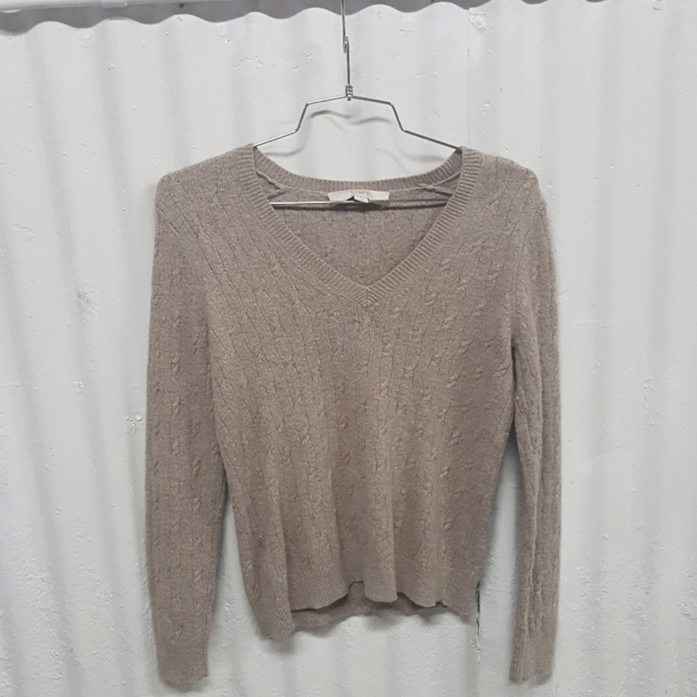 Loft V-kneck Knitted Fitted Sweater